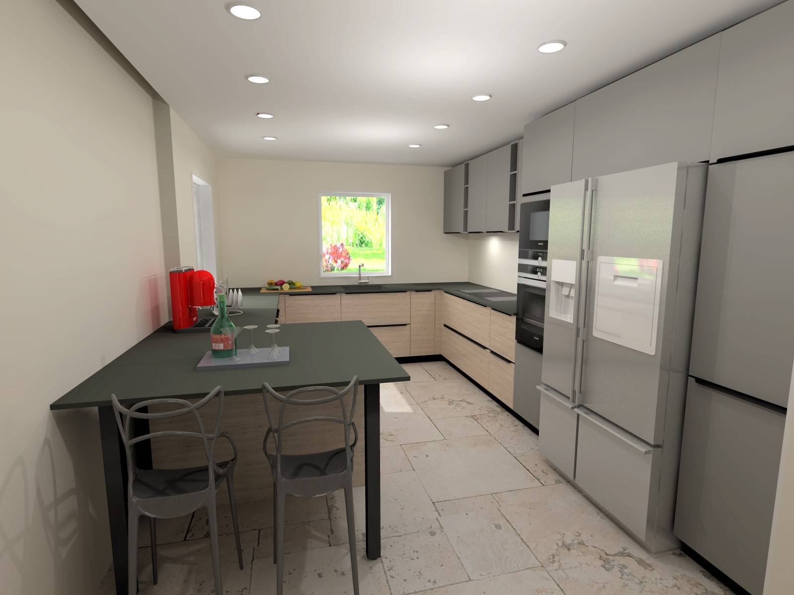 Création et installation d'une cuisine en U sur Saint Rémy de Provence 