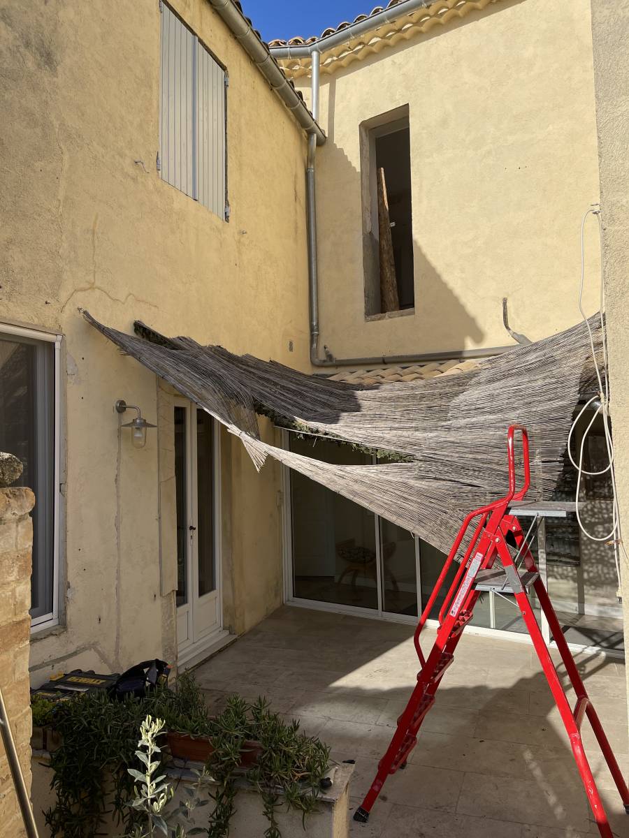 Avant création d'une terrasse sur Chateauneuf du Pape