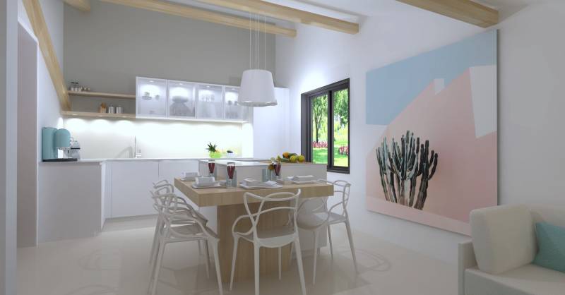 Conception d'une cuisine dans pièce mansardée sur Monteux 