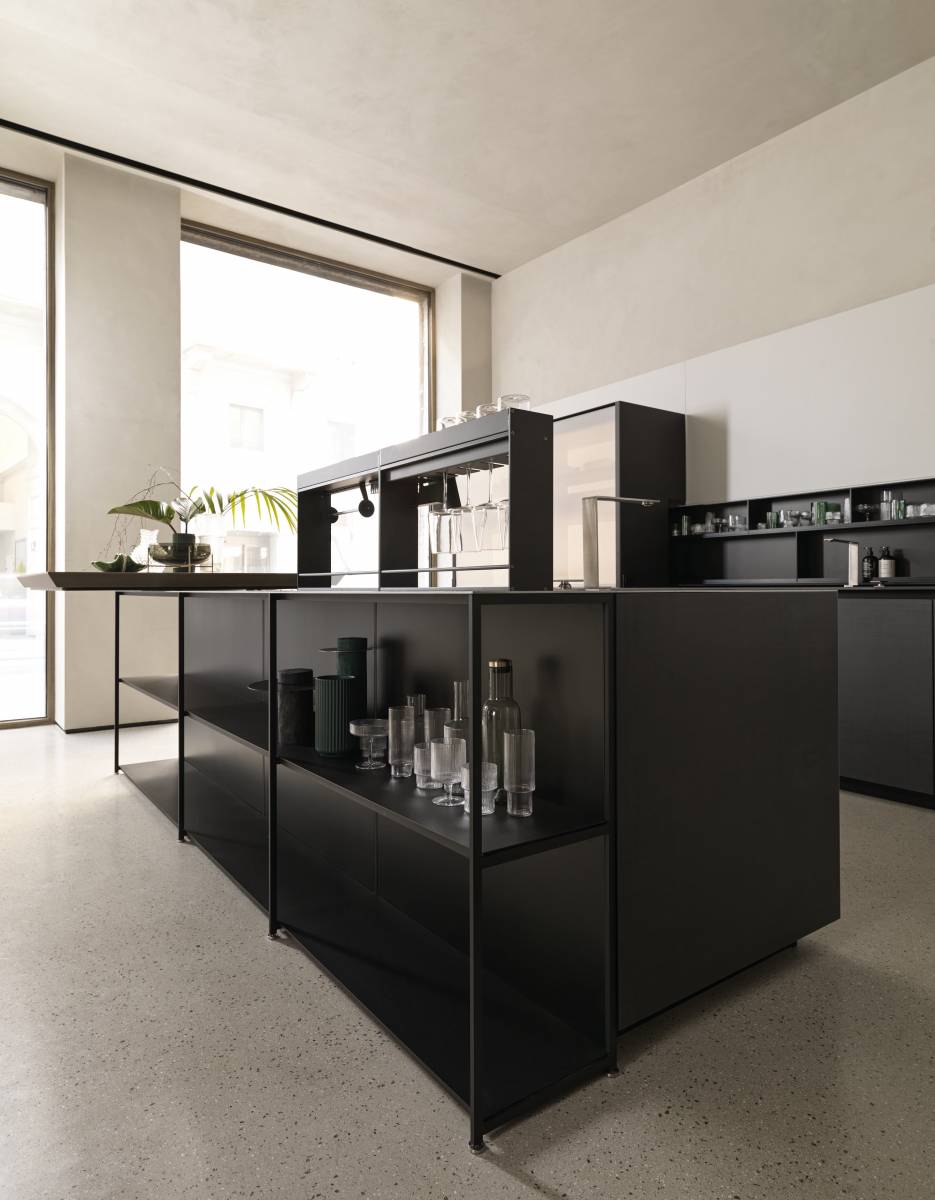 Cuisine moderne haut de gamme avec îlot central ouvert à Biarritz