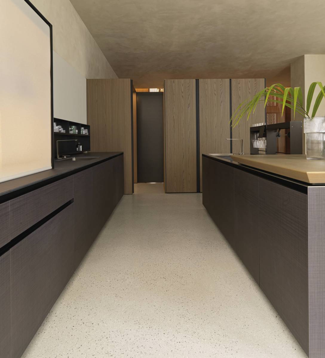 Cuisine moderne sur-mesure avec îlot central au Pays Basques